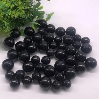 天然黑曜石球擺件黑色水晶球擺件原石打磨風水家居裝飾球飾品禮物