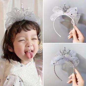 生日帽女寶兒童派對皇冠網紅一周歲女孩頭冠頭飾女童公主發箍道具