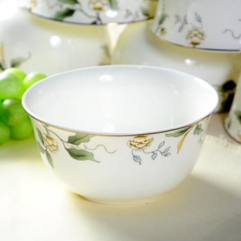 陶瓷碗飯碗家用唐山骨瓷碗碟面碗湯碗圓碗陶瓷大號