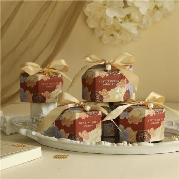 喜糖盒2024新款結婚糖盒歐式創意婚禮禮盒高級感喜糖盒子