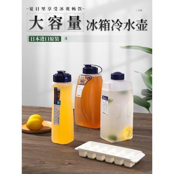 日本進口冰箱冷水壺家用耐高溫涼水壺大容量水果茶冷泡瓶飲料扎壺