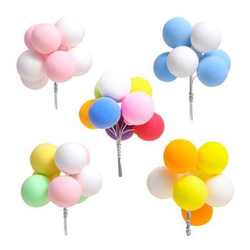 網紅迷你彩色氣球蛋糕裝飾插件告白氣球兒童節生日派對甜品臺裝飾