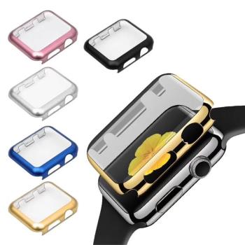 全包電鍍防刮花表殼適用apple watch保護套4/5蘋果手表iwatch678