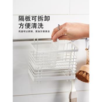肆月 瀝水筷子籠 鐵藝筷子勺子一體收納架廚房可懸掛式筷子筒家用