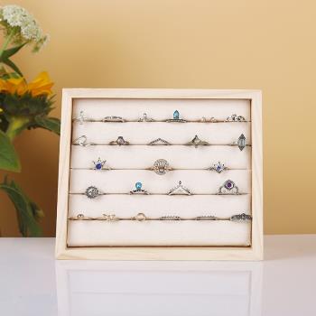 實木首飾盒戒指收納盒掛耳釘耳環飾品架家用耳飾架珠寶陳列展示架