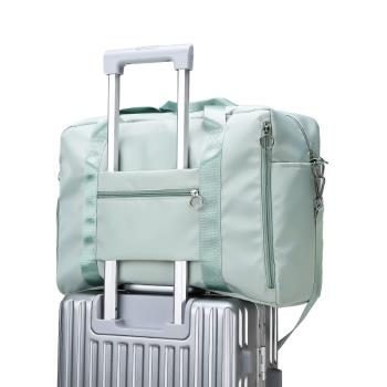 新款牛津布旅行袋大容量航空登機包套拉桿包防水行李袋鞋倉健身包