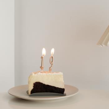 小號迷你金色數字蠟燭寶寶周歲百天蛋糕裝飾插件ins寵物生日裝飾