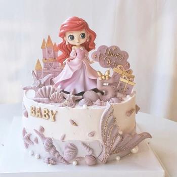 公主蛋糕裝飾品插牌女寶寶生日派對裝扮配件女孩小清新網紅蛋糕