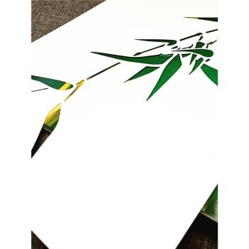竹子鏤空模板型版品質拓印平涂創意美術涂鴉描畫竹葉國風模板640