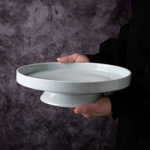 中式高腳貢品盤水果盤茶點心果盆零食堅果盤酒店餐廳家用飯店餐具