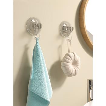吸盤掛鉤強力真空可移動重復使用浴室玻璃免打孔毛巾無痕透明粘鉤
