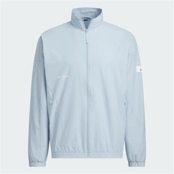 Adidas 男立領外套 防風 拉鍊口袋 寬鬆 藍【運動世界】IP4952