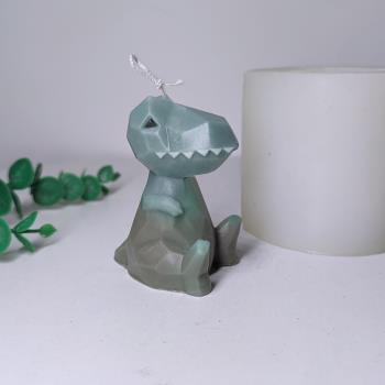 diy幾何恐龍擴香石擺件矽膠模具