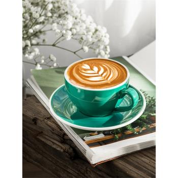 半辰 咖啡師推薦第三代加厚拿鐵咖啡杯拉花杯碟套裝專用陶瓷300ml