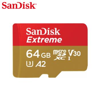 【現貨免運】SanDisk Extreme 64G A2 V30 UHS-I U3 micro SDXC Gopro 專用 記憶卡