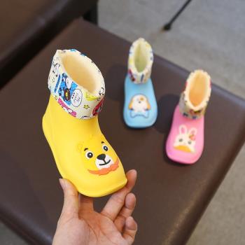 兒童雨鞋男童女童雨靴防滑1-3嬰幼寶寶水鞋幼兒園加絨四季通用