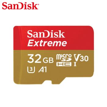 【現貨免運】SanDisk Extreme 32G A1 V30 UHS-I U3 micro SDHC Gopro 專用 記憶卡