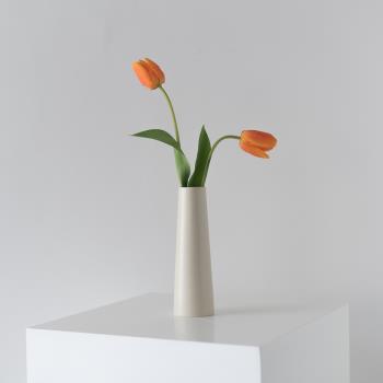 高階感陶瓷花瓶輕奢擺花現代簡約插花客廳鬱金香裝飾餐桌花小擺件