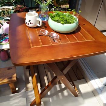 折疊桌子正方形餐桌家用小戶型餐桌椅組合楠竹實木餐桌方桌子飯桌