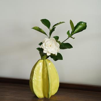 比楊桃還楊桃 歐式造型陶瓷花瓶 創意藝術插花花器家居裝飾擺設品