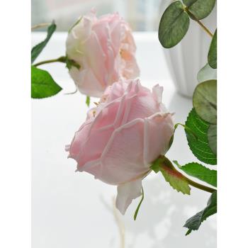 仿真保濕手感奧斯汀玫瑰客廳家居假花花束擺件月季仿真花輕奢插花