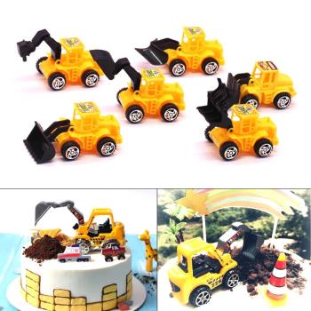 派對生日蛋糕裝飾兒童烘焙情景蛋糕擺件挖掘機挖土鏟車勾機工程車
