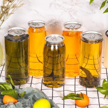 玻璃食品級密封罐汽水瓶子蜂蜜瓶透明飲料罐果汁空瓶商用PET罐子