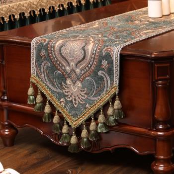 美式復古桌旗歐式高端奢華餐桌布長條輕奢茶幾蓋布電視柜高級斗柜