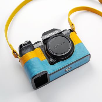 康緹斯富士fuji x-s10 xs10純手工縫真皮相機皮套半包相機保護套