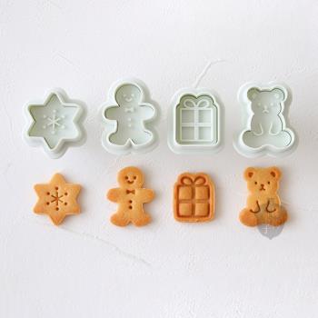 日本COTTA正品圣誕節抱抱卡通動物系列 小可愛姜餅人禮物餅干模具