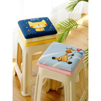 可愛卡通幼兒園兒童椅墊地上方形寶寶小坐墊記憶棉學生凳子軟墊子