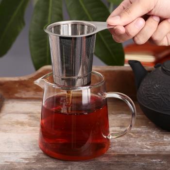 304不銹鋼茶漏茶具配件 創意雙耳茶葉過濾泡茶器 神器過濾網漏斗