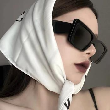 歐美復古大框墨鏡女方圓臉顯瘦Y2K甜辣妹眼鏡街拍防紫外線太陽鏡