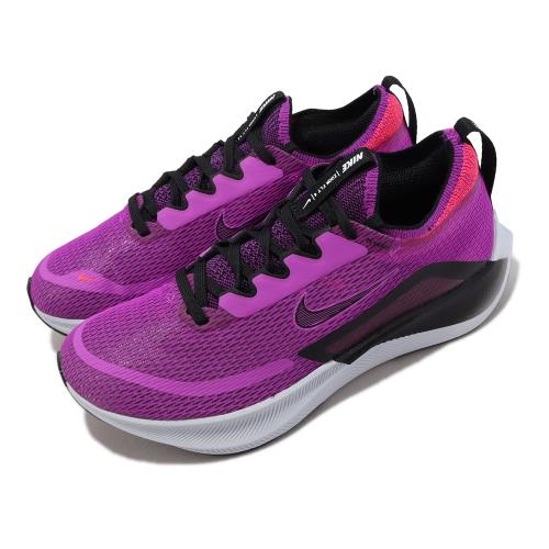 Nike 慢跑鞋Wmns Zoom Fly 4 女鞋紫黑緩震襪套式運動鞋CT2401-501|會員