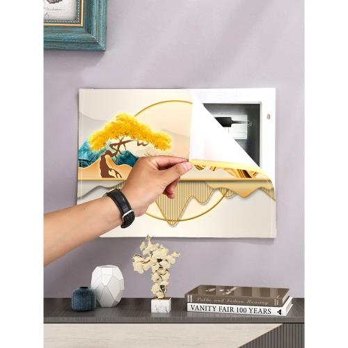 輕奢電表箱畫裝飾畫遮擋電閘箱配電箱壁畫客廳總開關箱免打孔掛畫