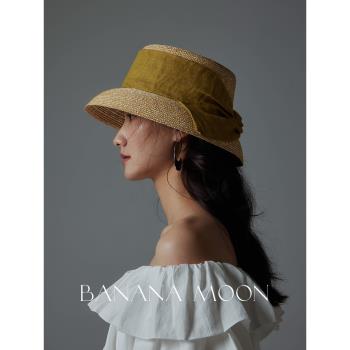 法式輪廓_赫本帽型 敲顯優雅天然麥稈草帽女夏季出游度假女遮陽帽