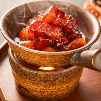 特色中式復古餐具紅燒肉東坡肉獅子頭碗蠟燭加熱明爐酒店創意菜盤