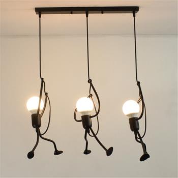 北歐餐廳吊燈簡約現代客廳臥室床頭燈店鋪吧臺創意鐵藝個性小吊燈