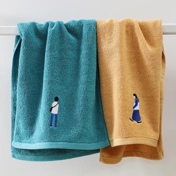 日本毛巾純棉全棉家用男女柔軟吸水大不易掉毛擦頭發速干情侶成人