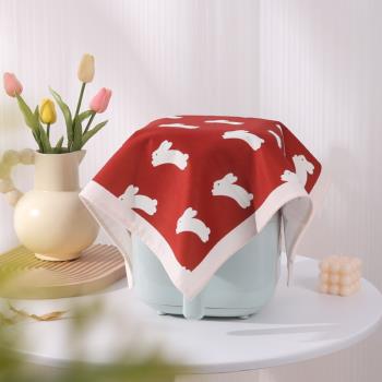 兔年紅色空氣炸鍋防塵蓋布小家電防塵罩電飯煲家用簡約萬能蓋巾