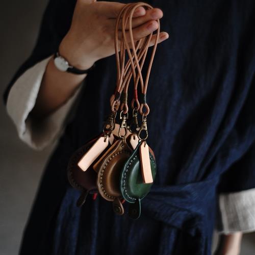 隨身可愛頭層牛皮迷你測量三圍衣服皮尺小卷尺腰圍健身量衣軟尺子