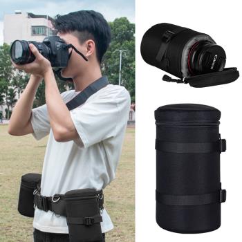 多功能戶外攝影腰帶便攜懸掛腰包單反相機長焦鏡頭保護套收納筒桶