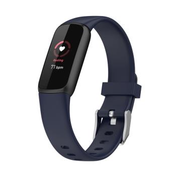 適用fitbit luxe運動健康智慧手環硅膠表帶簡約純色替換腕帶配件