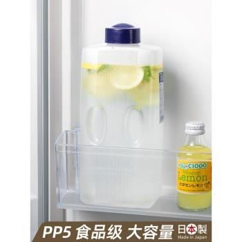 日本進口涼水壺耐高溫冷水壺大容量果汁茶壺冷水杯冰箱冷藏冷泡壺