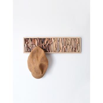 創意實木掛衣鉤原木鑰匙掛鉤進門玄關壁掛衣架入戶裝飾木質衣帽鉤