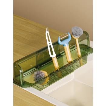 廚房水槽瀝水架可伸縮用品洗碗池瀝水籃多功能過濾置物架收納神器