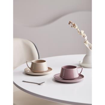 米立風物莫蘭迪咖啡杯高級感陶瓷杯子輕奢高檔精致下午茶杯碟套裝