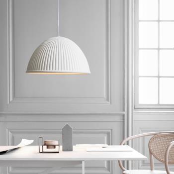 丹麥設計師極簡吊燈北歐創意咖啡廳吧臺餐廳臥室馬卡龍奶油風燈具