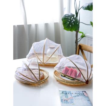 川島屋防蚊蟲蓋菜罩子家用折疊夏季剩飯菜防塵餐桌罩防蒼蠅食物罩