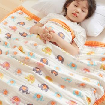 六層嬰兒紗布浴巾泡泡紗毯A類加厚兒童蓋毯夏季午睡空調毯毛巾被